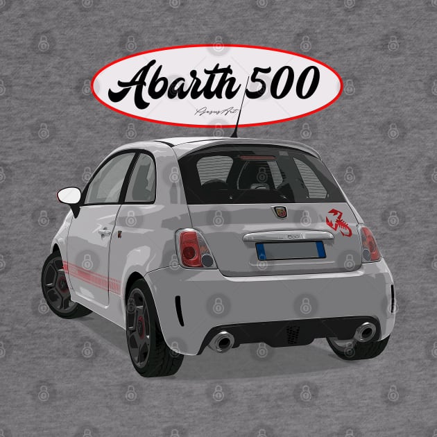 ABARTH 500 White Scorpion Back by PjesusArt